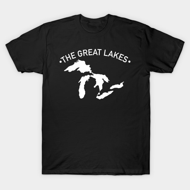 The Great Lakes USA White T-Shirt by KevinWillms1